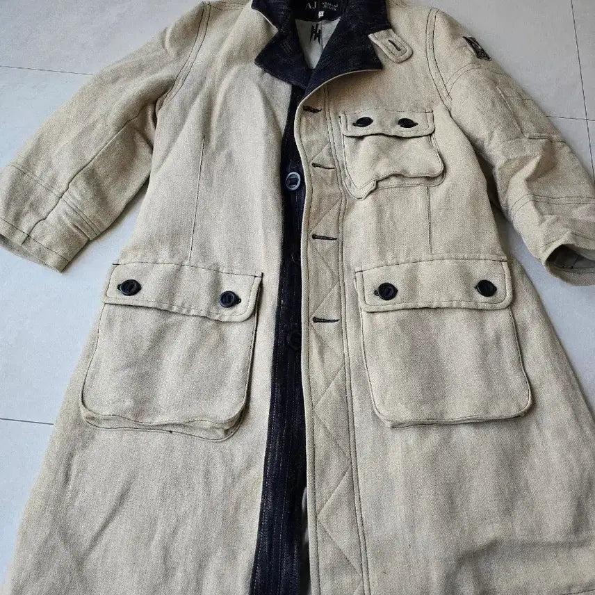 [BUNJANG] Giorgio Armani Jeans Beige Wool Blend Coat / 아르마니진스 베이지 코트 50 (US 34)