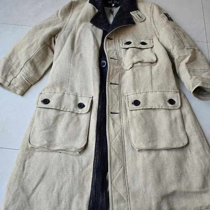 [BUNJANG] Giorgio Armani Jeans Beige Wool Blend Coat / 아르마니진스 베이지 코트 50 (US 34)