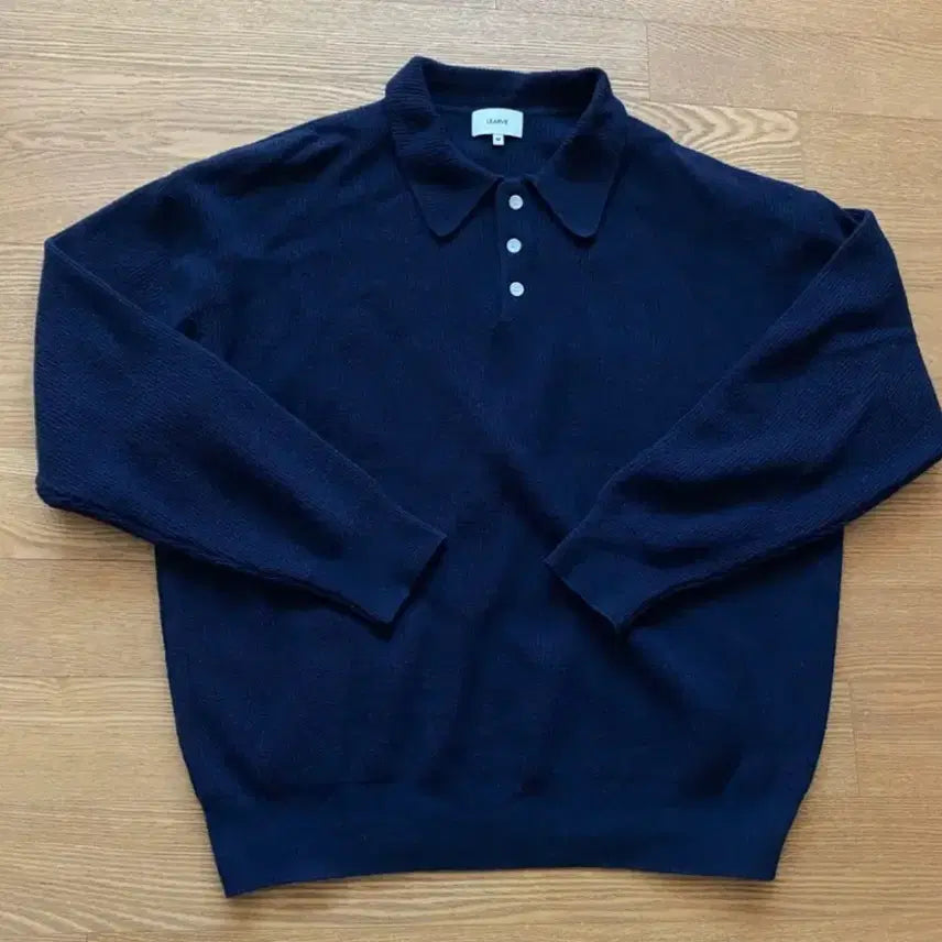 [BUNJANG] Lehabu Pana Raccoon Collar Knit Navy / [M] 르아브 파나 라쿤 카라 니트 네이비