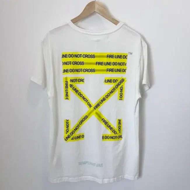 [SOLD OUT] 오프화이트 파이어테이프 반팔 화이트