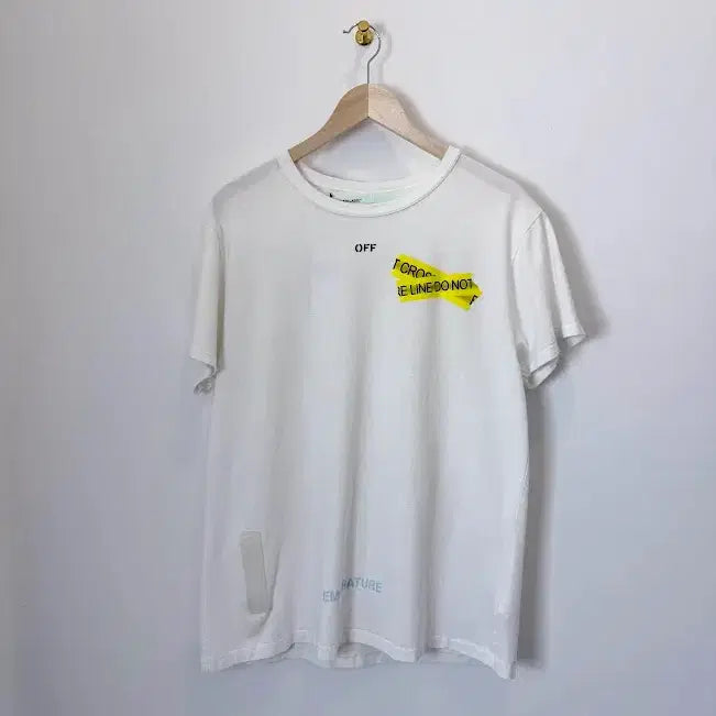 [SOLD OUT] 오프화이트 파이어테이프 반팔 화이트