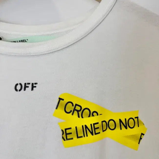[SOLD OUT] 오프화이트 파이어테이프 반팔 화이트