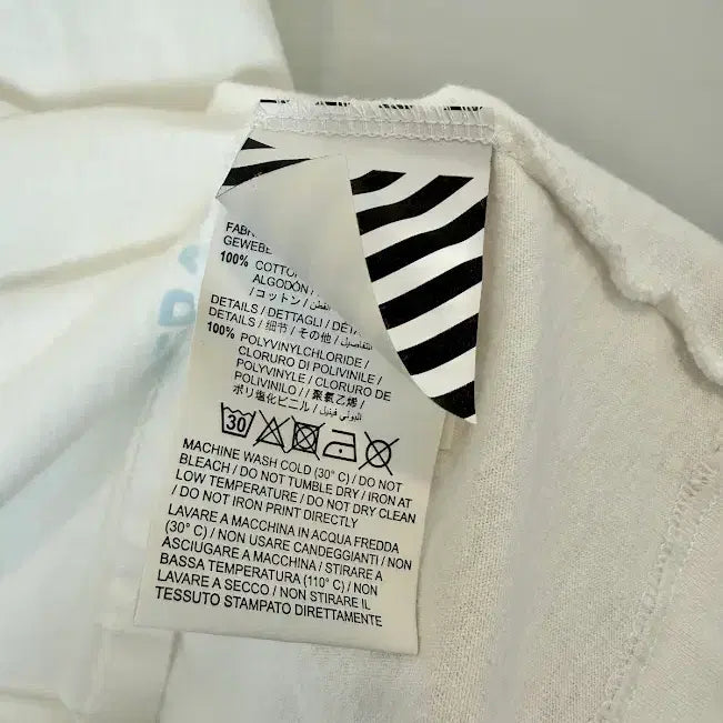 [SOLD OUT] 오프화이트 파이어테이프 반팔 화이트