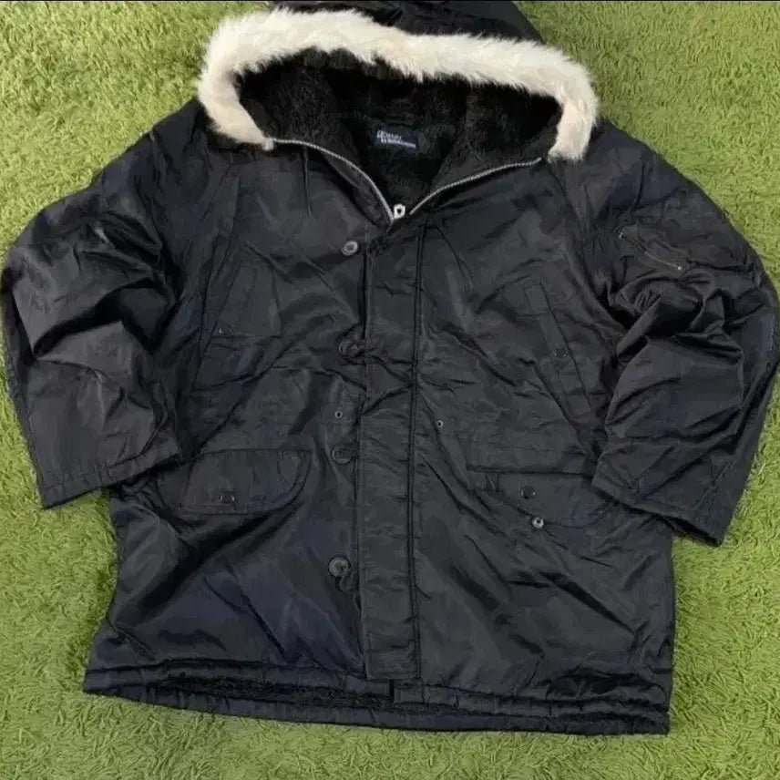 [BUNJANG] POLO Hooded Fur Padded Jacket XL / 폴로 POLO 후드 퍼 패딩 자켓 105/XL