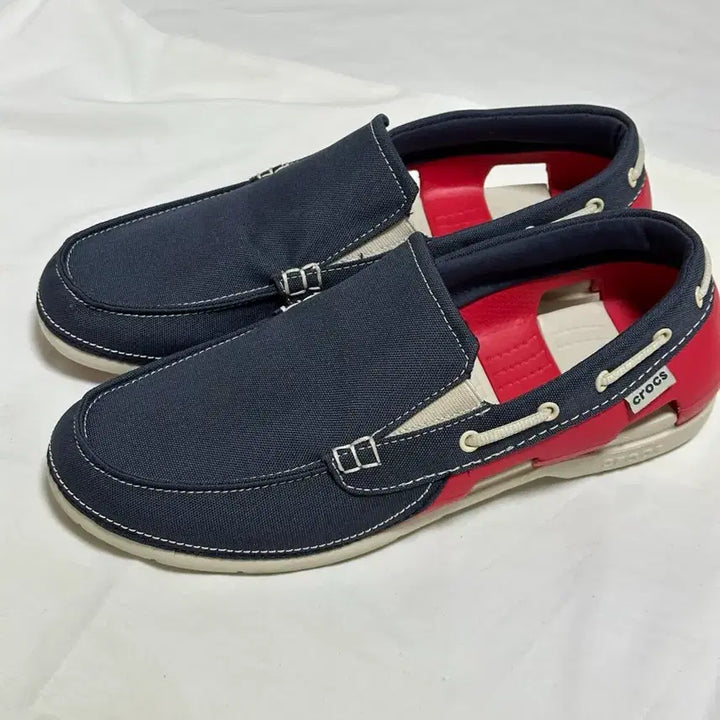 [BUNJANG] Crocs Deck Shoes Navy/Red M10 / 크록스 데크 슈즈 네이비/레드 M10 새상품급
