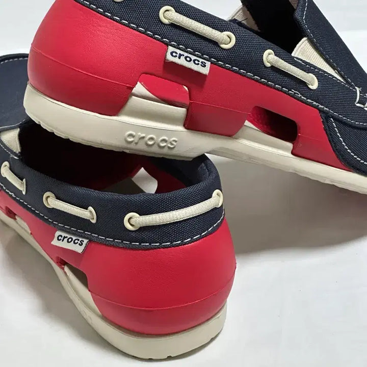 [BUNJANG] Crocs Deck Shoes Navy/Red M10 / 크록스 데크 슈즈 네이비/레드 M10 새상품급