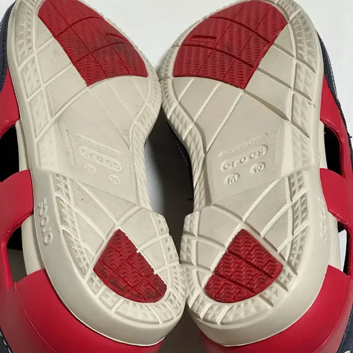 [BUNJANG] Crocs Deck Shoes Navy/Red M10 / 크록스 데크 슈즈 네이비/레드 M10 새상품급