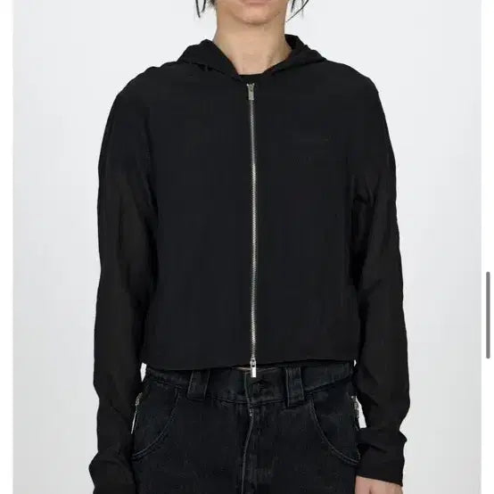 [BUNJANG] Plastic Product Veil Hooded Zip-Up Size S / 플라스틱프로덕트 베일 후드집업 s