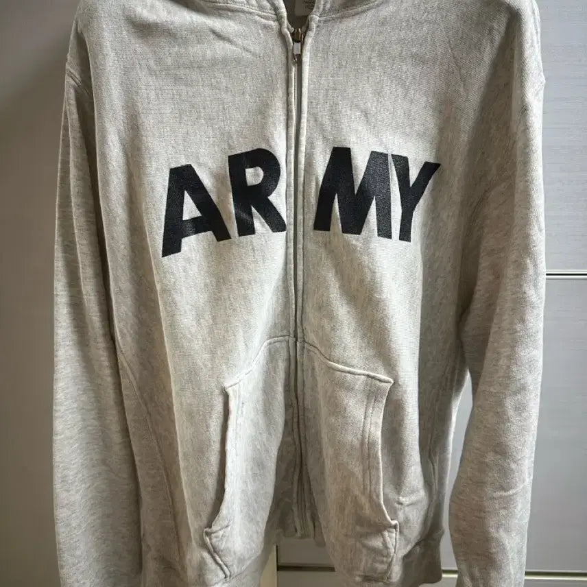 [BUNJANG] OG US ARMY Original Hoodie Zip-up Oatmeal / OG US ARMY 후드집업