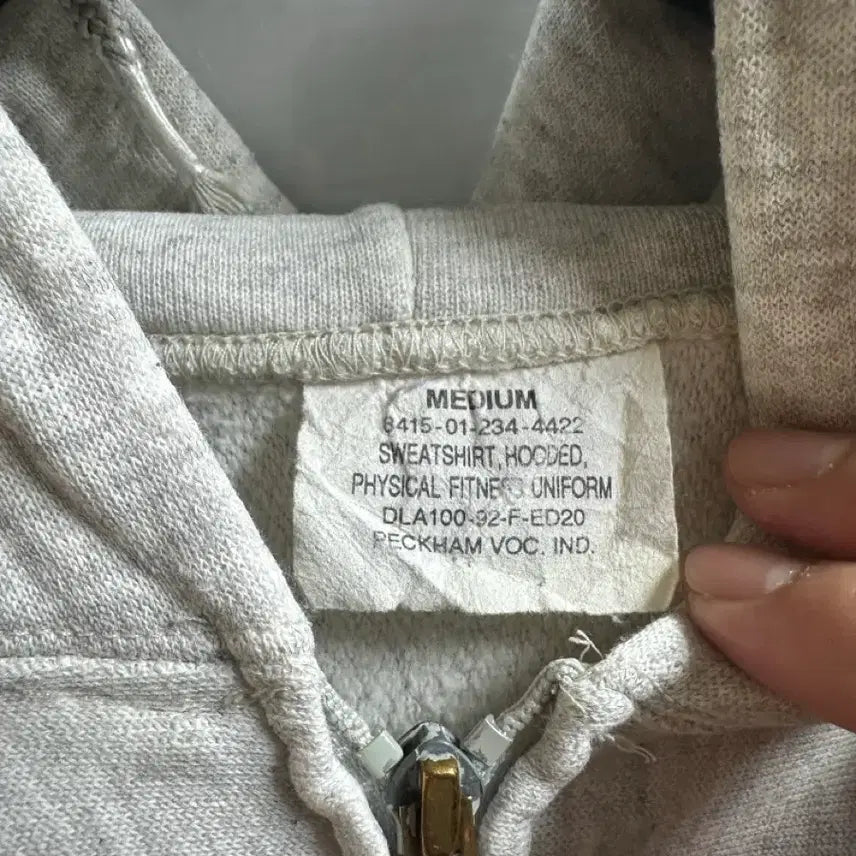[BUNJANG] OG US ARMY Original Hoodie Zip-up Oatmeal / OG US ARMY 후드집업