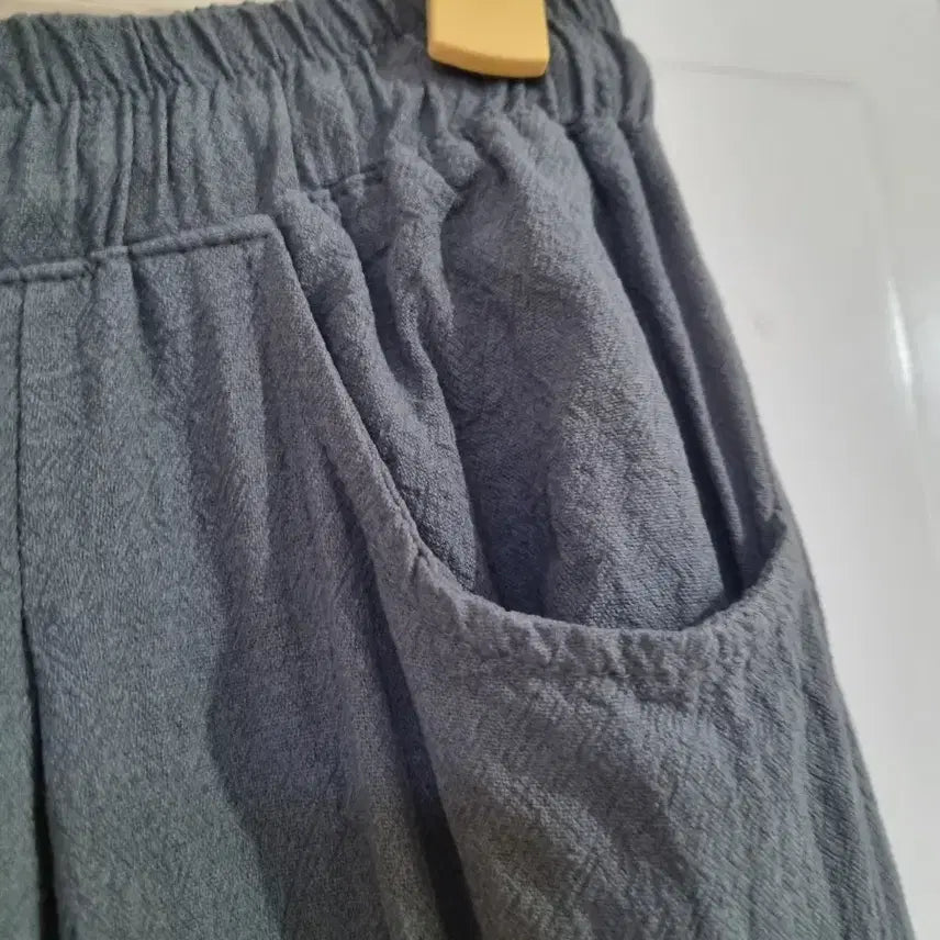 [BUNJANG] Summer Cool Side Lace Cotton Banded Pants / 여름 시원한 깜찍한옆줄 레이스  밴딩 . 면 베기통바지. 77까지