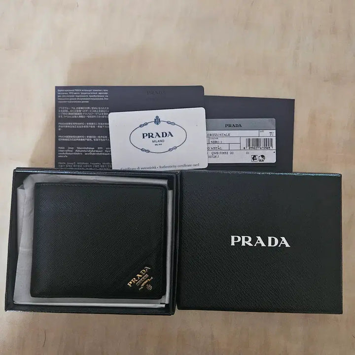 [BUNJANG] Prada Saffiano Leather Bifold Wallet / [정품} 프라다 사피아노 블랙 반지갑