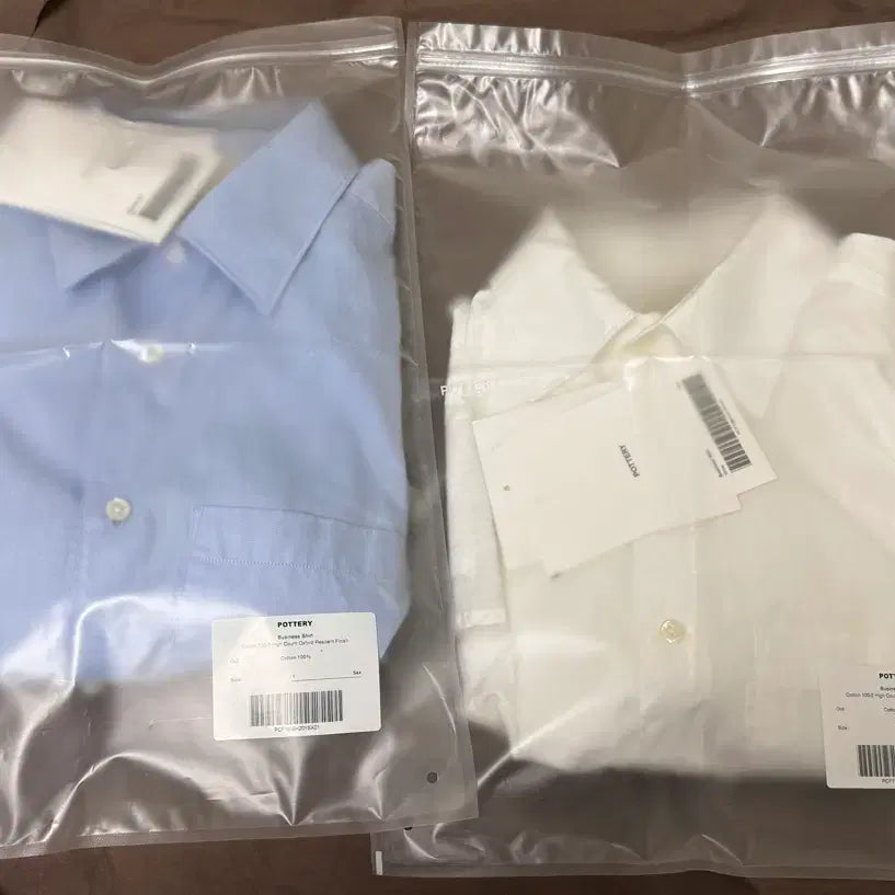 [SOLD OUT] 포터리 비즈니스 셔츠 삭스&amp;화이트 1사이즈