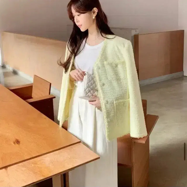 [BUNJANG] ByCini Candy Tweed Jacket / 바이씨니 제작 캔디트위드자켓 바이씨니 제작 트위드