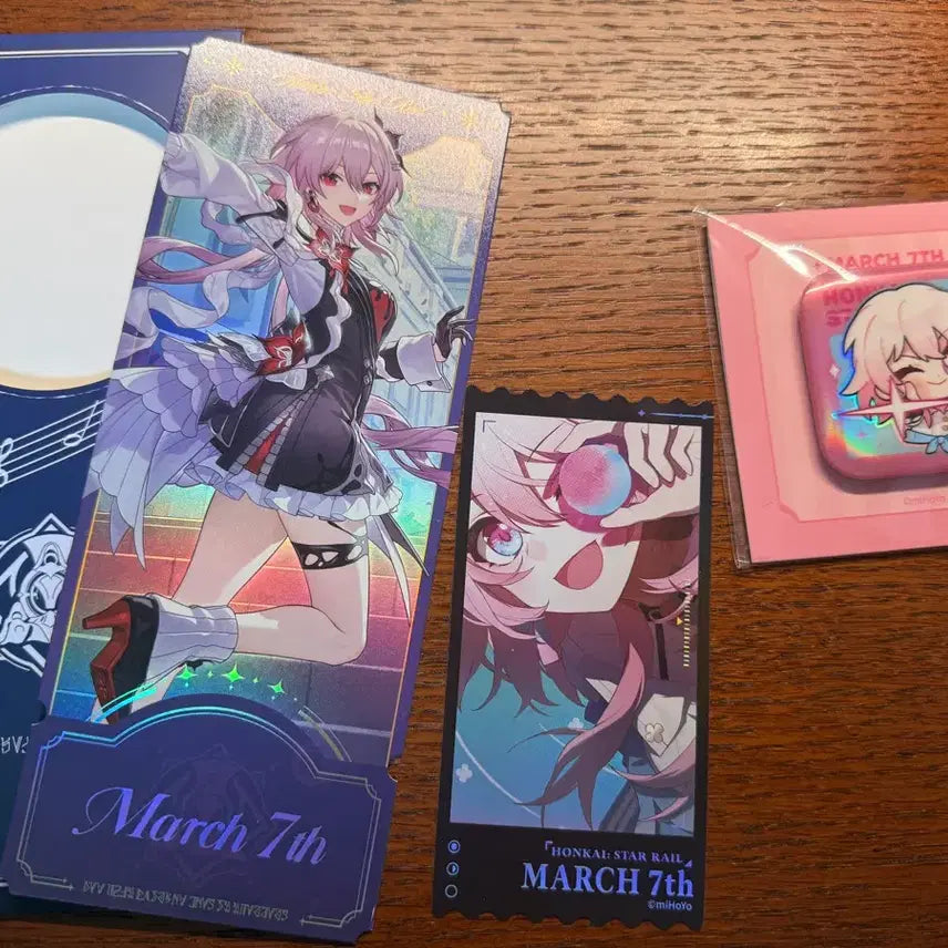 [BUNJANG] Honkai: Star Rail March 7th Ticket and Badge Bundle Set / 스타레일 삼칠이 호요랜드 티켓 및 공식 굿즈 팝니다