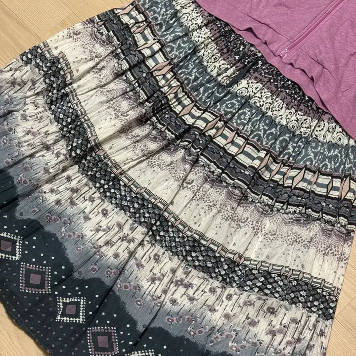 [BUNJANG] Mori Girl Hippie Vintage Set / 모리걸 히피 빈티지 코디 세트 드럭스토어 스커트 하니유