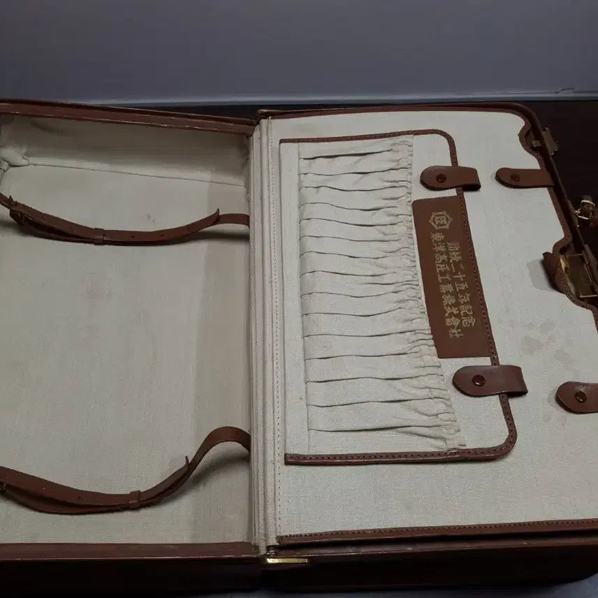 [BUNJANG] Vintage Leather Hand Carry-on Luggage / 빈티지 가죽 핸디캐리어