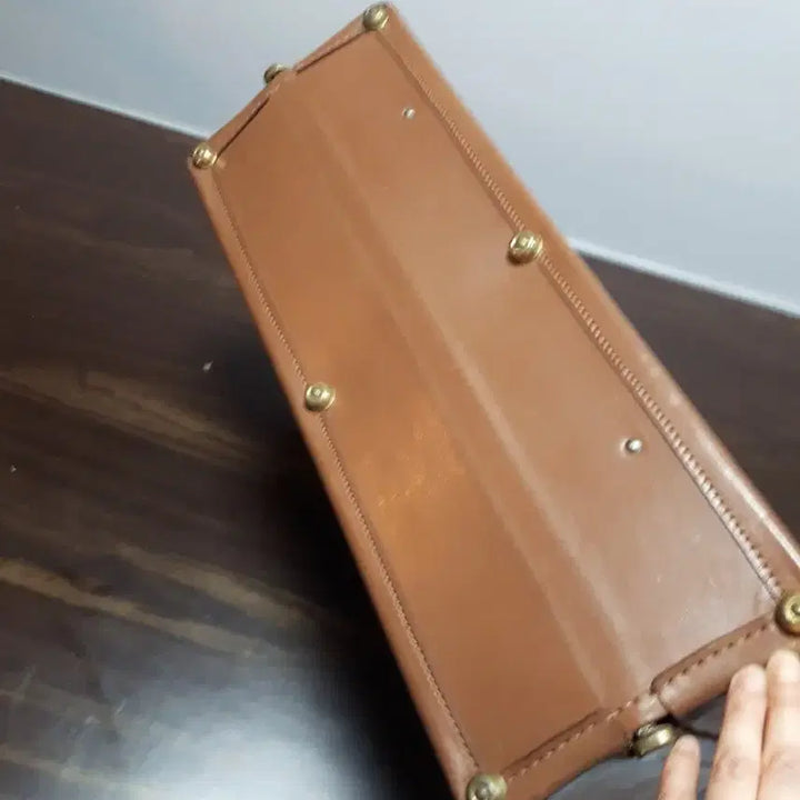 [BUNJANG] Vintage Leather Hand Carry-on Luggage / 빈티지 가죽 핸디캐리어