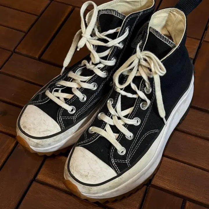 [BUNJANG] Converse Run Star Hike Black High Top Sneakers 240 / 컨버스 런스타 하이크 블랙 240