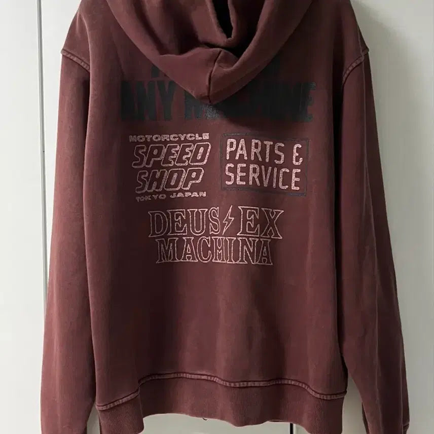 [BUNJANG] Deus Graphic Hoodie Zip-up Pink XL / 데우스 그래픽 후드 집업 핑크 XL