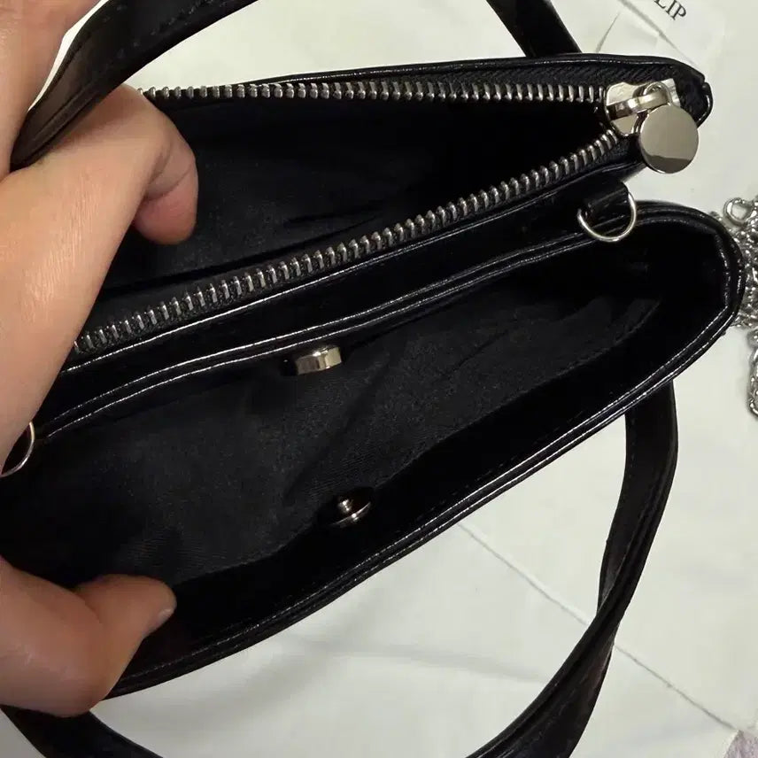[BUNJANG] Etclip Mini Double Bag - Black / 엣클립 미니 더블백 블랙