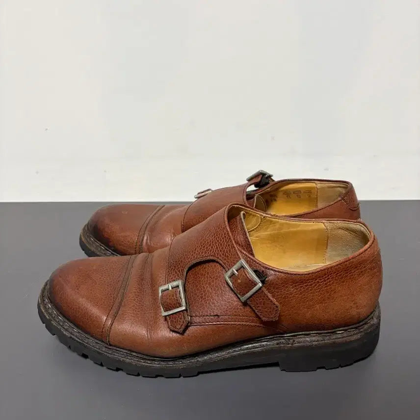 [BUNJANG] Berwick Brown Double Monkstrap Vibram Lug Sole Shoes (Size 255) / 버윅 브라운 더블몽크 비브람 러그솔 255사이즈 판매합니다