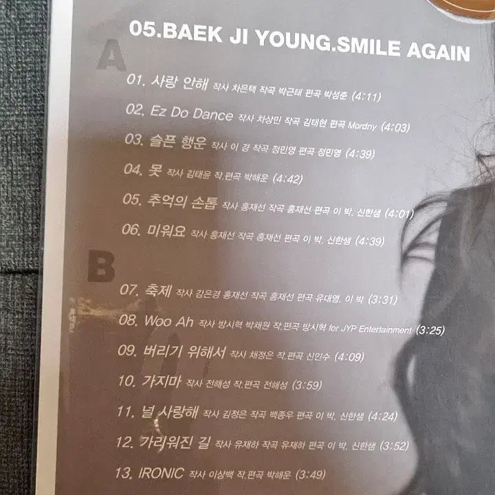 [BUNJANG] Baek Ji Young 5th Album Limited Edition LP / 백지영 5집 한정반 lp