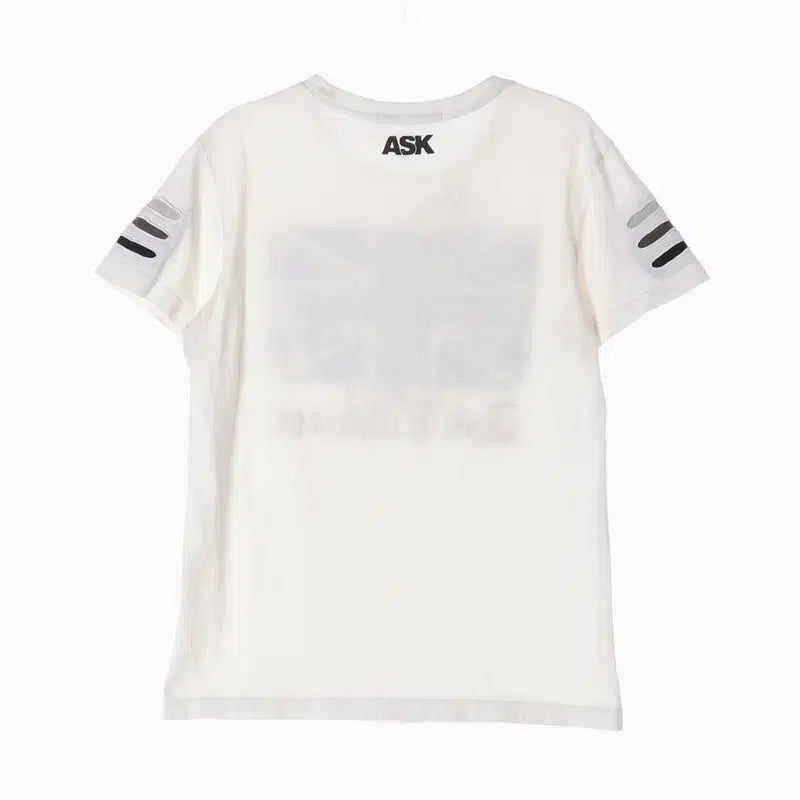 [BUNJANG] ASK Union Jack Graphic T-Shirt White Medium / ASK 유니언잭 그래픽 반팔티 M