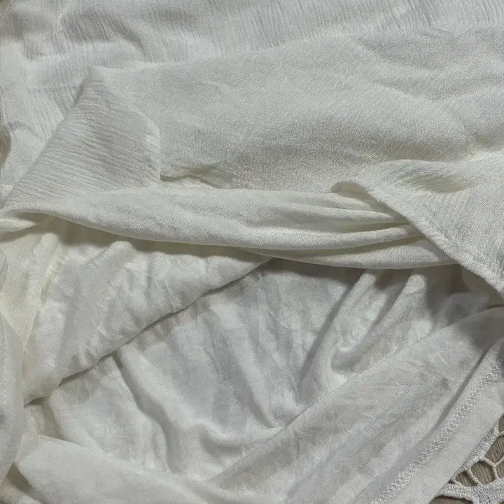 [BUNJANG] INC White Lace Off-Shoulder Blouse / 빈티지 INC 화이트 레이스 오프숄더 블라우스
