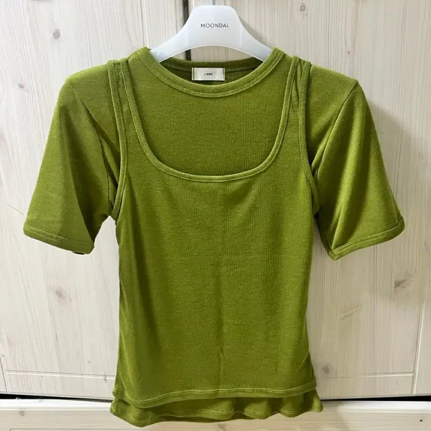 [BUNJANG] Olive Layered T-shirt Set / 올리브 레이어드 티셔츠 세트