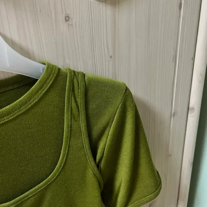 [BUNJANG] Olive Layered T-shirt Set / 올리브 레이어드 티셔츠 세트