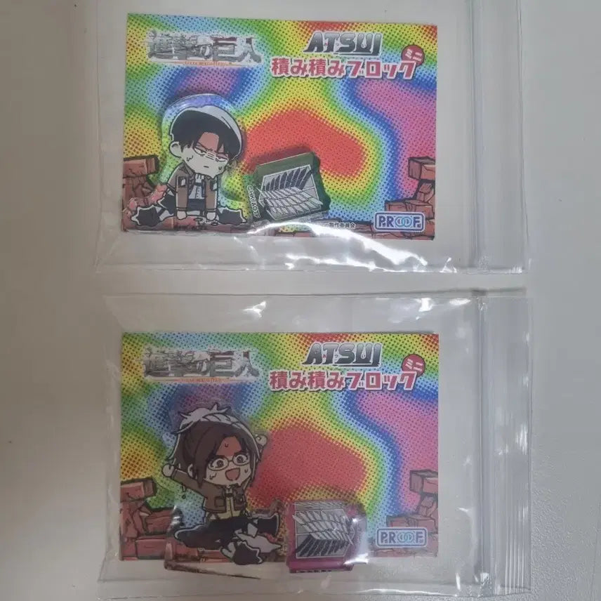 [BUNJANG] Attack on Titan Levi &amp; Hange Acrylic Block / 진격의 거인 리바이 한지 아크릴 블록 코롯토
