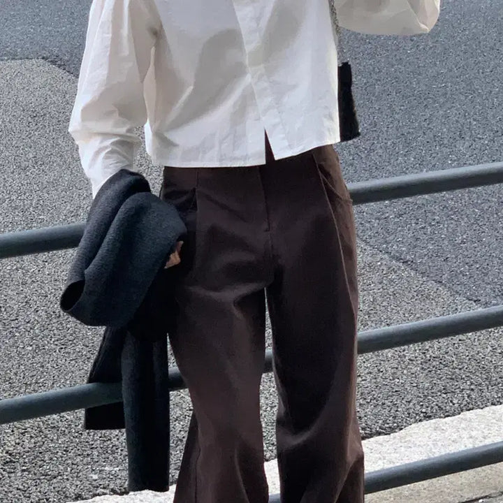 [BUNJANG] Obnine Puff Crop Shirt / [오브나인] 퍼프 크롭 셔츠