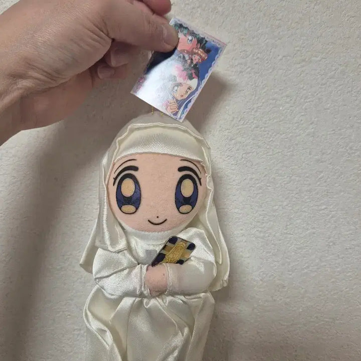 [BUNJANG] Nettie Saint Classic Plush Doll &amp; Pin Badge / 천사소녀네티 세인트 고전 봉제인형+핀뱃지