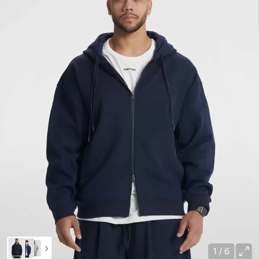 [BUNJANG] Weiden Palestra Hoodie Dark Navy / 웨이든 팔라에스트라 후드집업 M다크네이비