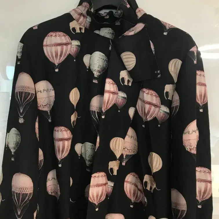 [BUNJANG] KUHO Balloon Print Highlight Blouse / 구호 블라우스