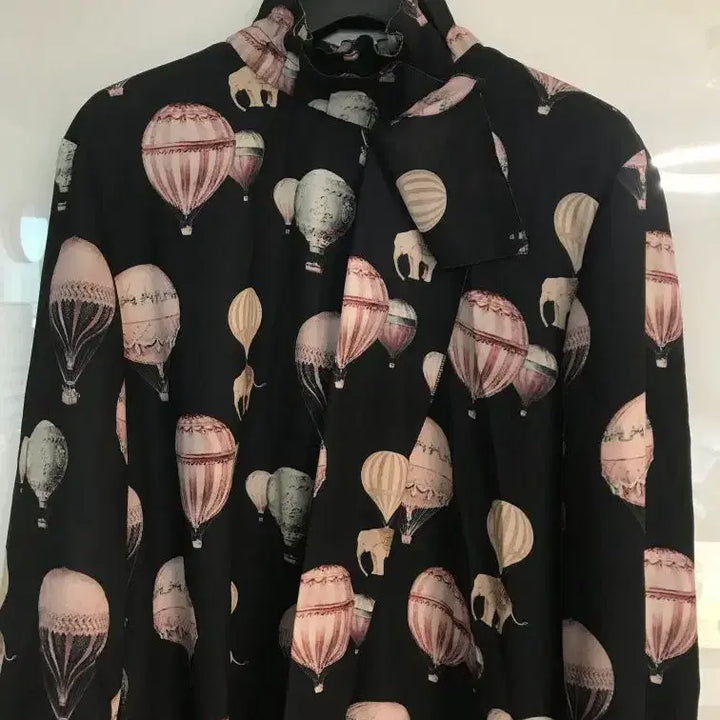 [BUNJANG] KUHO Balloon Print Highlight Blouse / 구호 블라우스