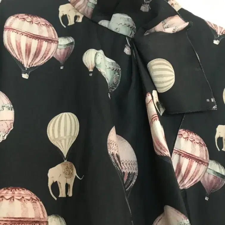 [BUNJANG] KUHO Balloon Print Highlight Blouse / 구호 블라우스