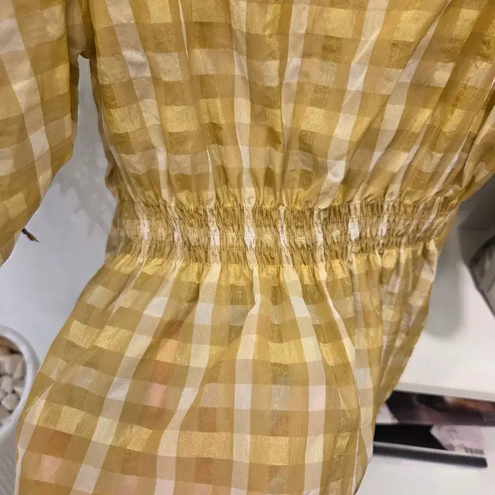 [SOLD OUT] 미샤 체크 블라우스