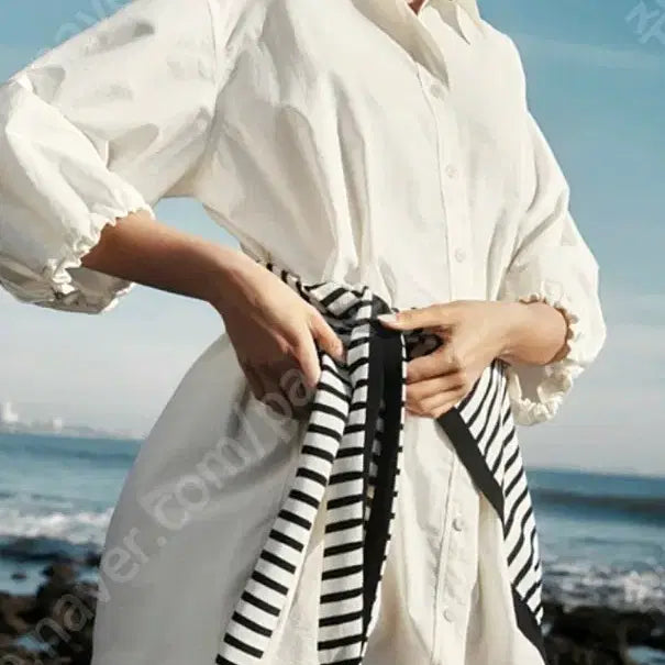 [BUNJANG] TIME Shoulder Strap Shirt Dress / 이번주까지 이가격)타임 어부바 셔츠원피스
