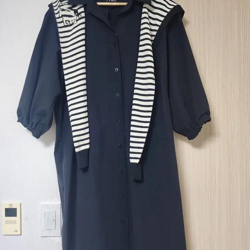 [BUNJANG] TIME Shoulder Strap Shirt Dress / 이번주까지 이가격)타임 어부바 셔츠원피스