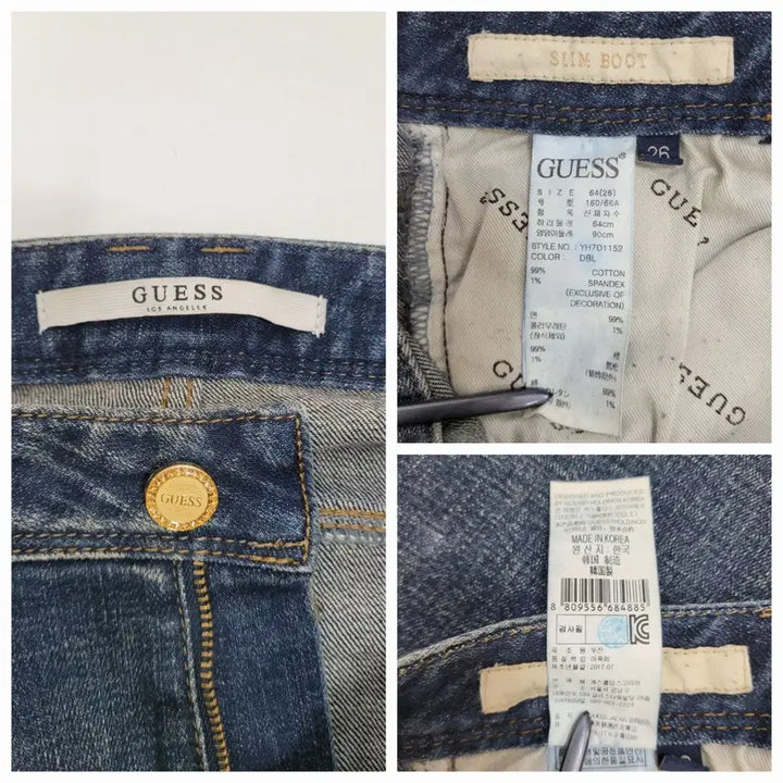 [BUNJANG] GUESS Stardust Indigo Slim Bootcut Denim Jeans / GUESS 스타더스트 인디고 슬림 부츠컷 데님 청바지 / 여 64 (26