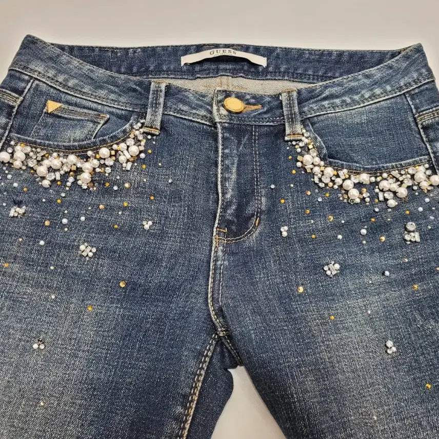 [BUNJANG] GUESS Stardust Indigo Slim Bootcut Denim Jeans / GUESS 스타더스트 인디고 슬림 부츠컷 데님 청바지 / 여 64 (26
