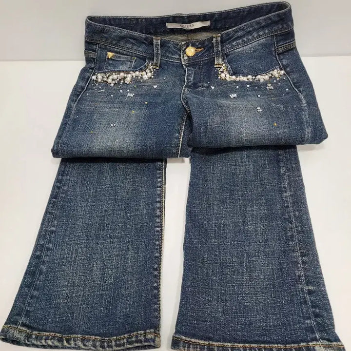 [BUNJANG] GUESS Stardust Indigo Slim Bootcut Denim Jeans / GUESS 스타더스트 인디고 슬림 부츠컷 데님 청바지 / 여 64 (26
