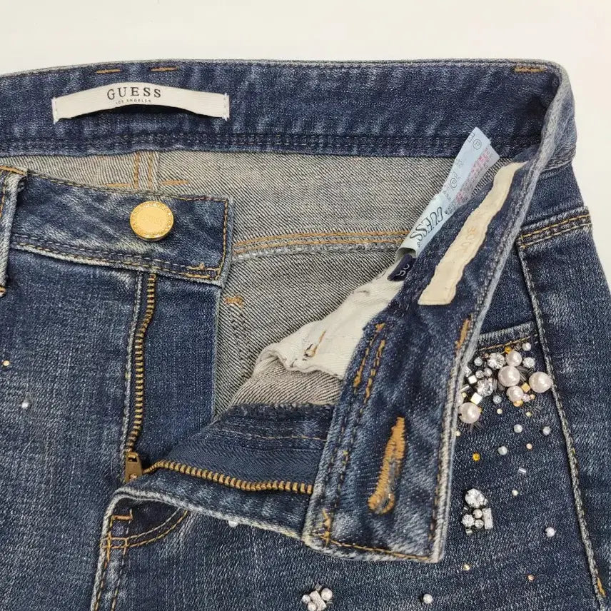 [BUNJANG] GUESS Stardust Indigo Slim Bootcut Denim Jeans / GUESS 스타더스트 인디고 슬림 부츠컷 데님 청바지 / 여 64 (26