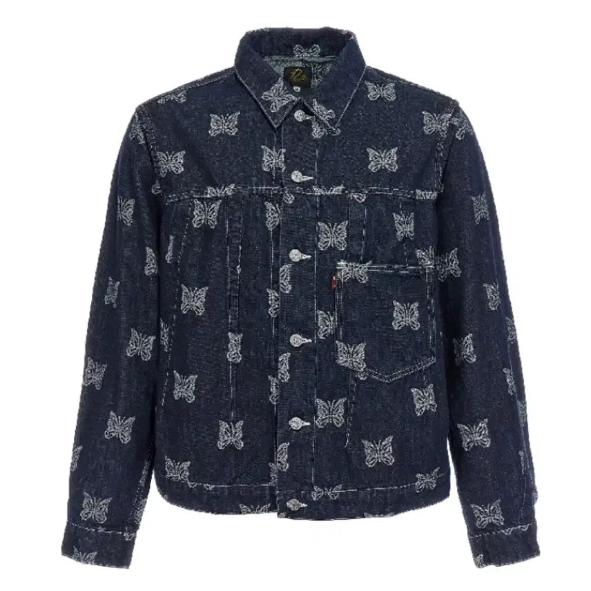 [BUNJANG] Needles Papillon Denim Jacket Navy / [S]니들스 빠삐용 데님 자켓 네이비