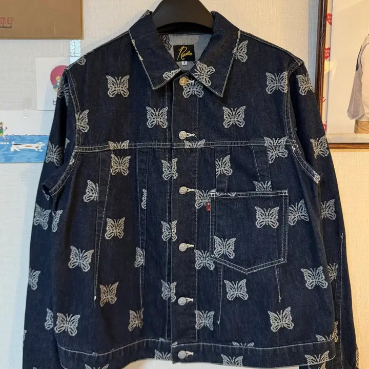 [BUNJANG] Needles Papillon Denim Jacket Navy / [S]니들스 빠삐용 데님 자켓 네이비