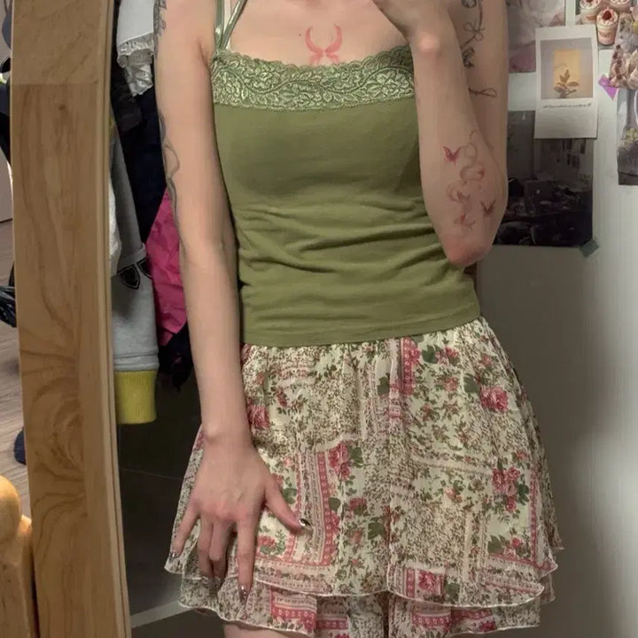 [BUNJANG] Mori Girl Kitsch Coordinating Set / 딸기녹차 모리걸 키치 코디세트 2개일괄