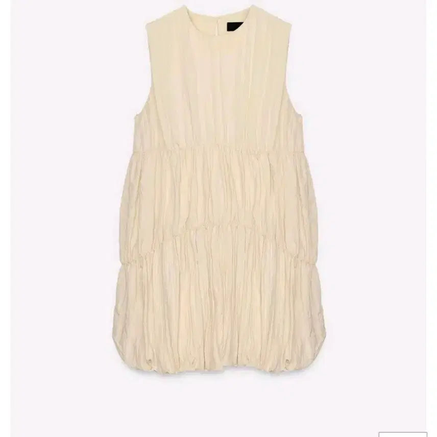 [BUNJANG] ZARA Shirred Balloon Mini Dress CREAM / 자라 셔링 벌룬 미니 원피스 4661/328/733 CREAM
