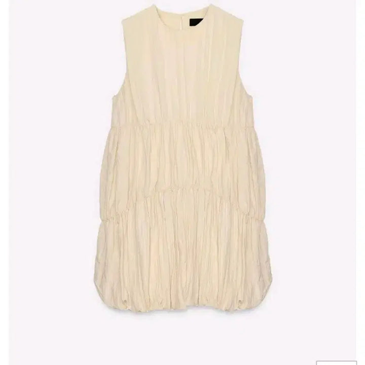 [BUNJANG] ZARA Shirred Balloon Mini Dress CREAM / 자라 셔링 벌룬 미니 원피스 4661/328/733 CREAM